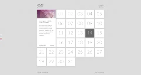 Count Down - Calendar concept